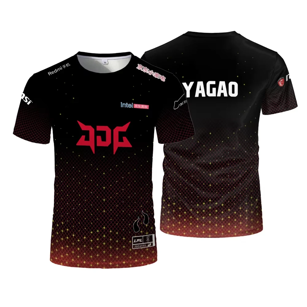 JDG فريق موحد Esports LOL ألعاب الرجال تي شيرت LPL E-sports لاعب جيرسي تي شيرت لعبة رياضية مسابقة تنفس سريعة الجافة تيز