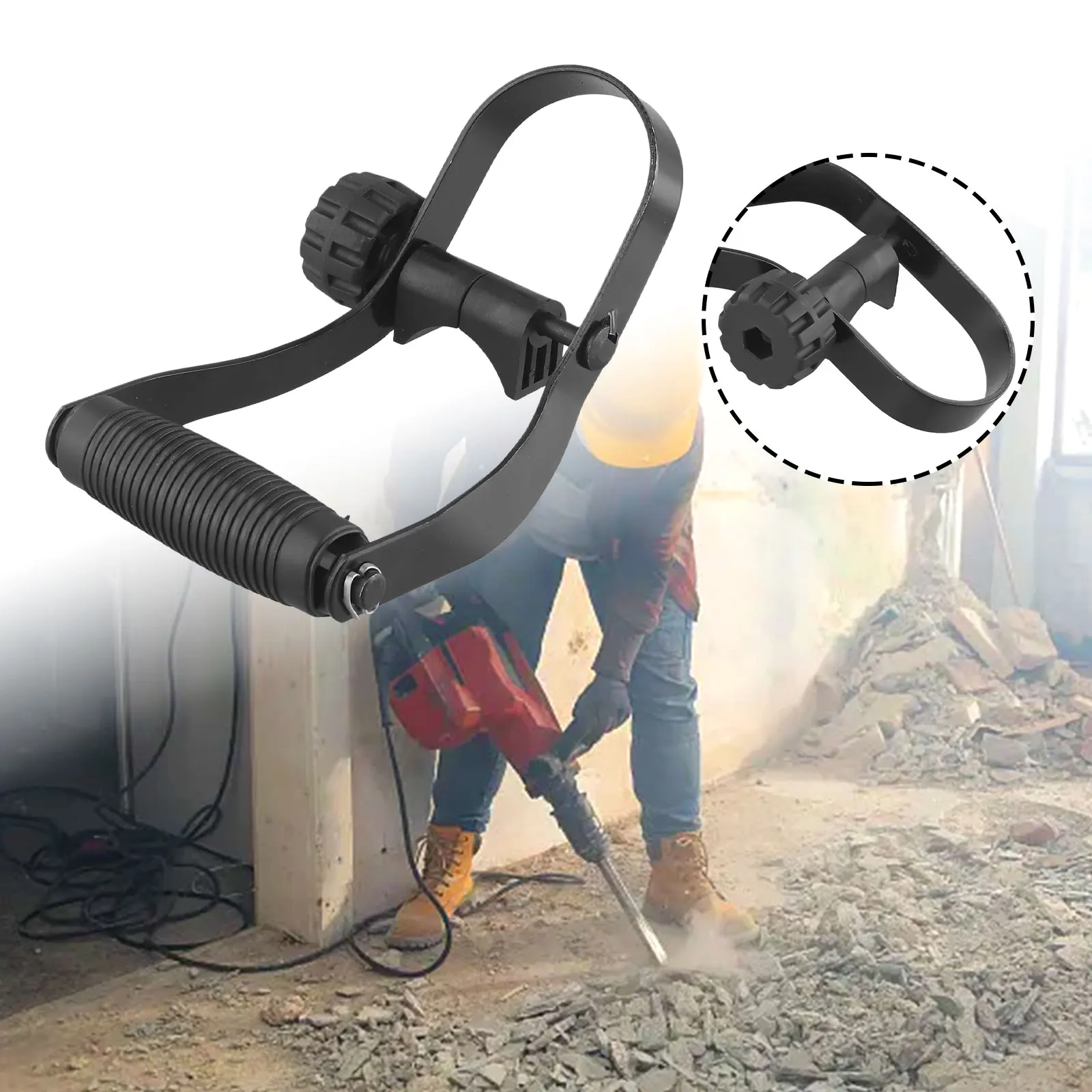 Hammer Front Handle Black Comfortable Electric Demolition For 65/85/95 Non-slip Design Spare Part High Quality