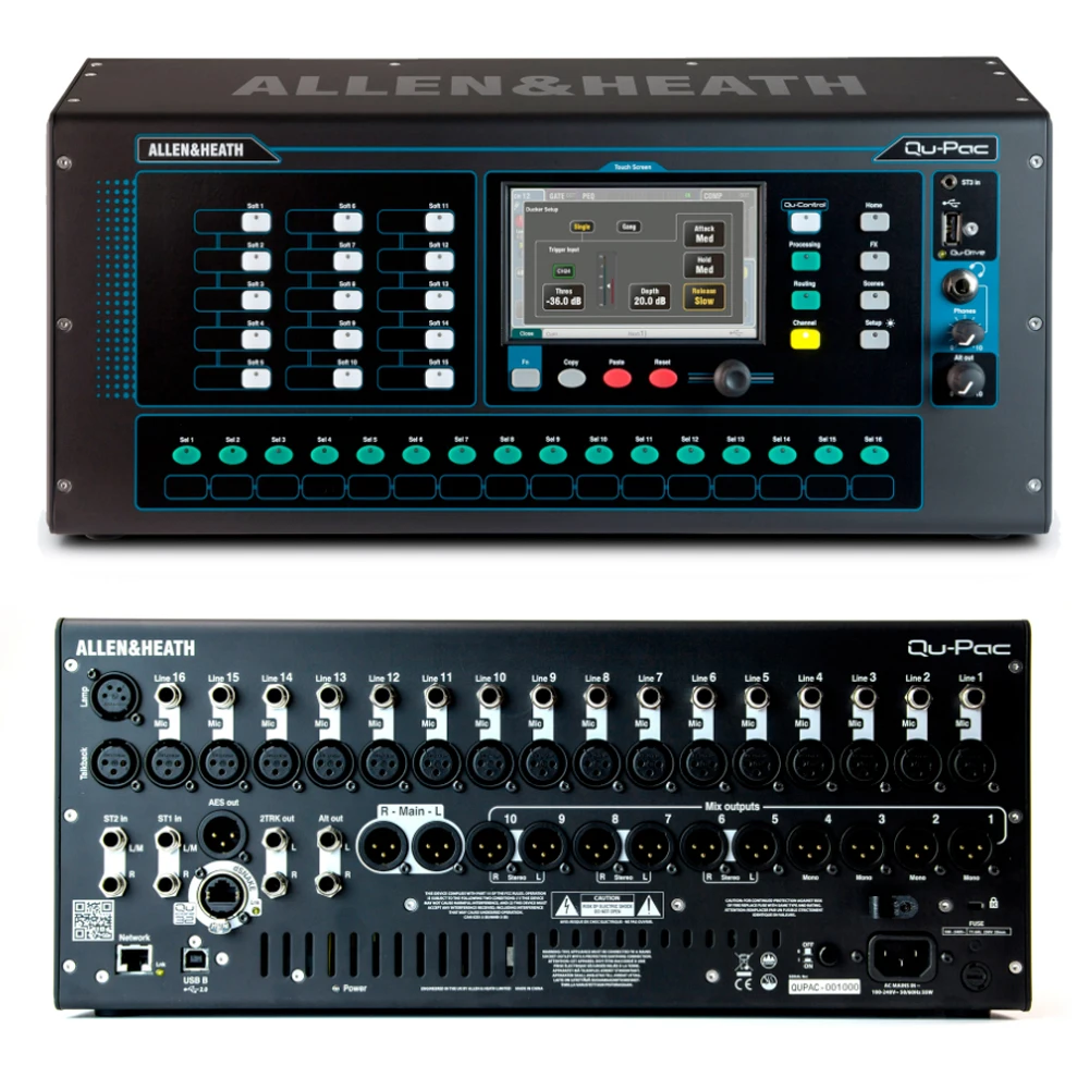 

Allen & Heath Qu-Pac 32 настраиваемый цифровой миксер 22-in/12-out настольная микшерная консоль для прямой трансляции