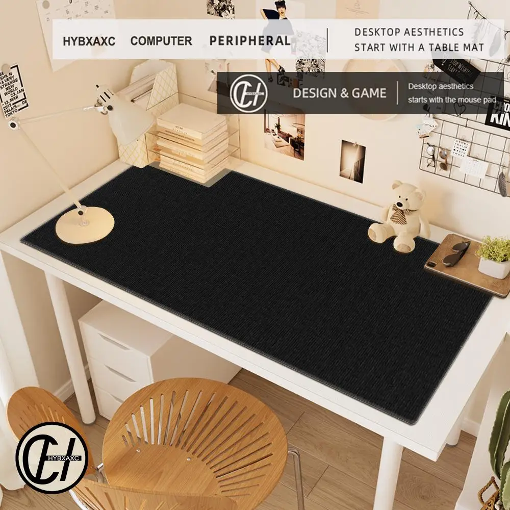 Linen Desk Mat, Large Gaming Mouse Pad, Computer Desk Pad Keyboard Mat for Gamer Office Home HYBXAXC Simple, minimalist