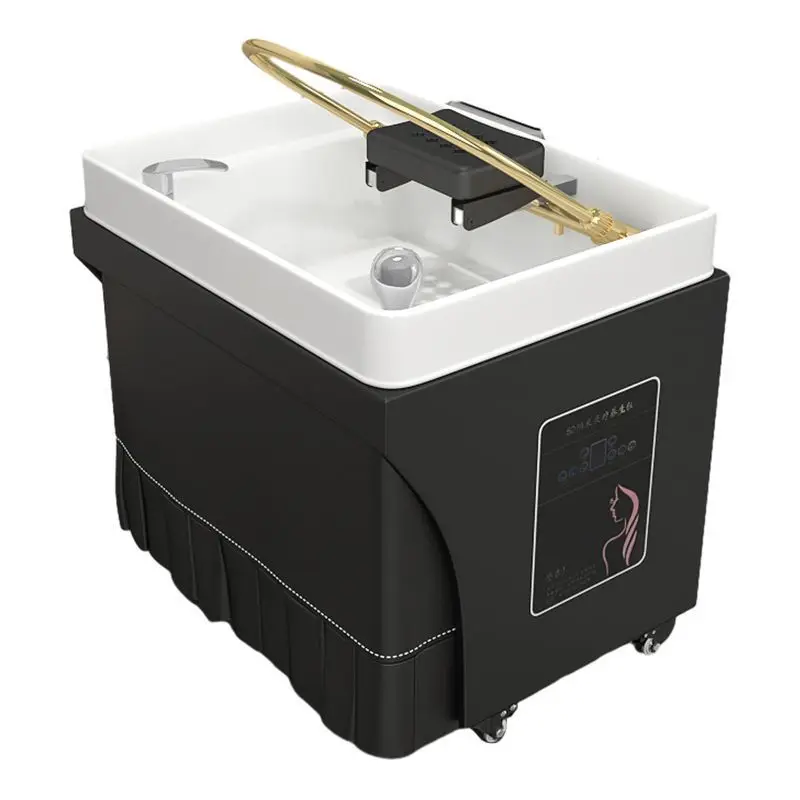 HYS Mobile Shampoo Basin Beauty Salon Sheet Single Shampoo Basin Water Circulation Hairdressing Basin Supporting 5