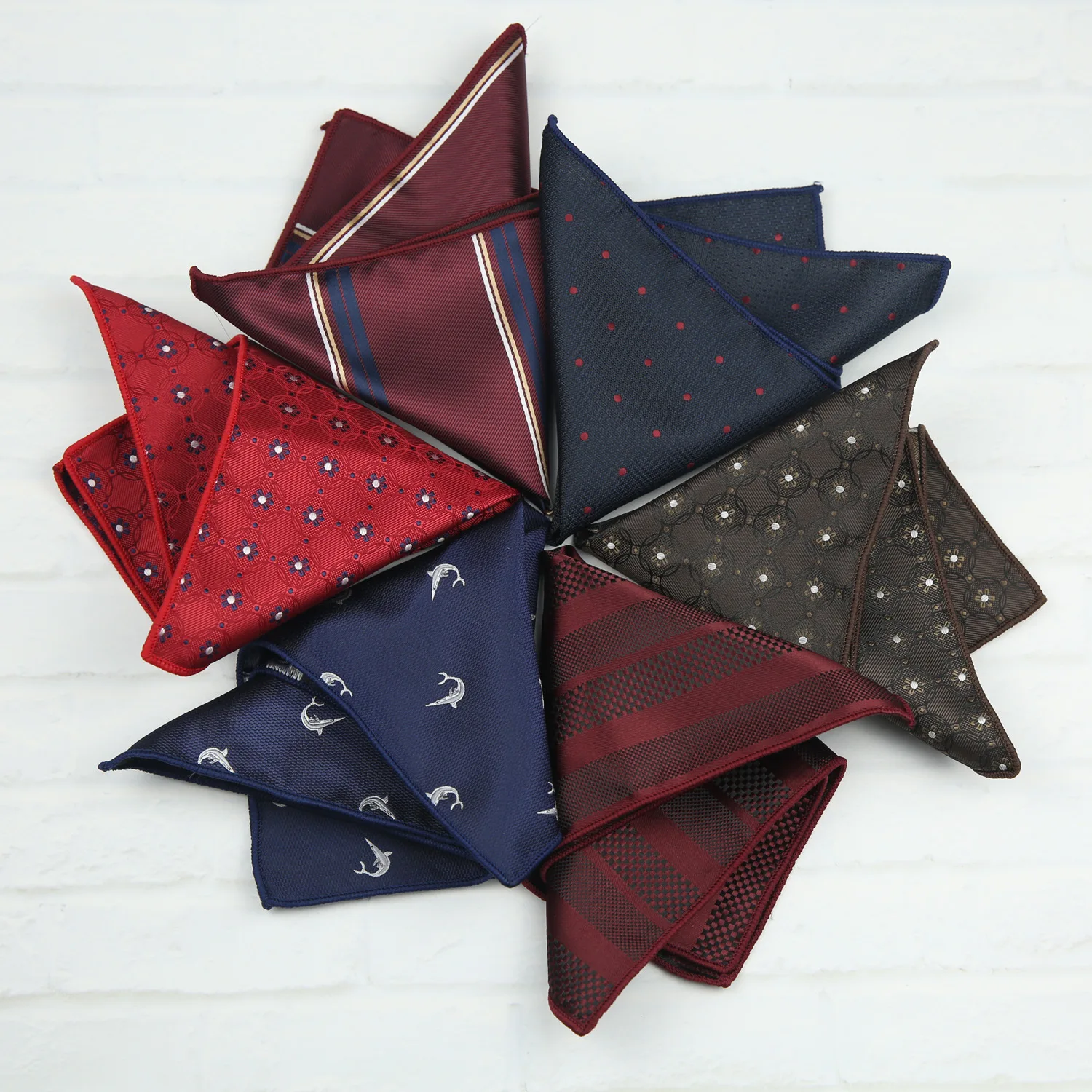 Новый модный 23 см мужской карманный квадратный полиэстер жаккардовый пейсли красный носовой платок формальный деловой свадебный носовой платок для жениха аксессуар для галстука