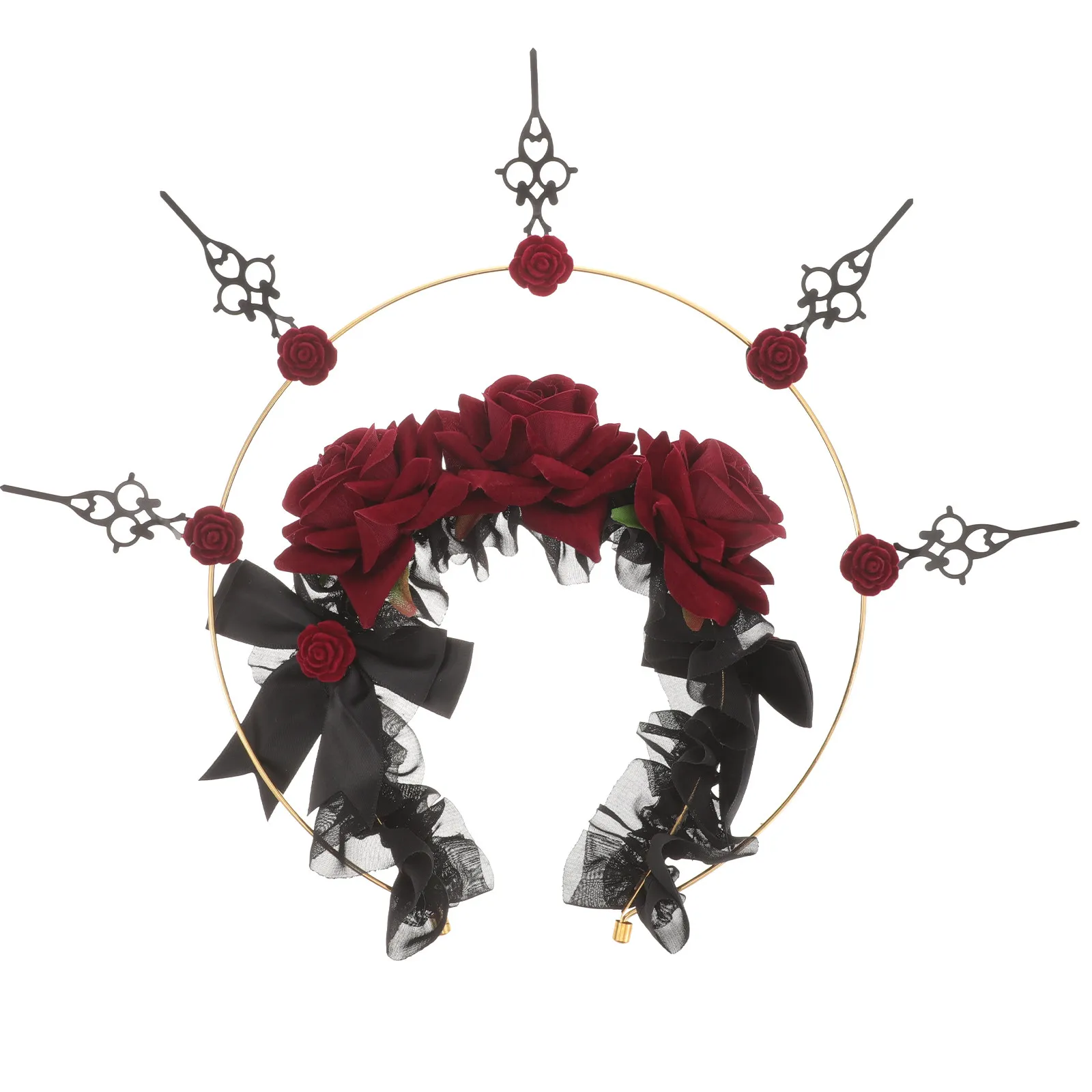 

Lightweight Crown Hair Band Gentle Texture Long Wear Comfortable Gothic Headpiece for Women Halloween Party Photo Prop