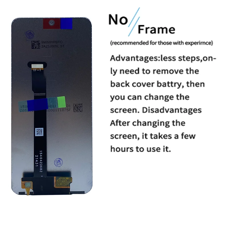 For Huawei Honor X8 LCD TFY-LX1 Display TFY-LX2 TFY-LX3 Display Screen Digitizer Honor X8 4G VNE-N41 Replacement Parts