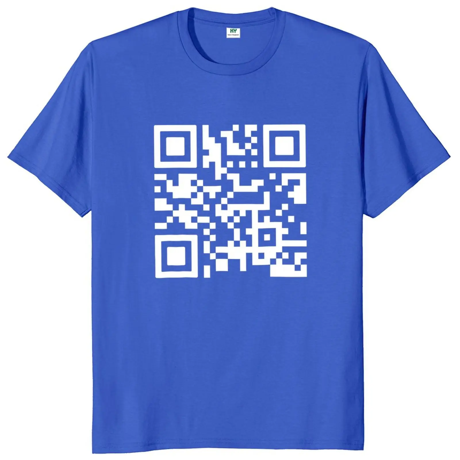 Funny F You QR Code T Shirt Funny Adult Humor Joke Weird Gift  Tee Tops 100% Cotton Soft Unisex O-neck Casual T-shirts EU Size