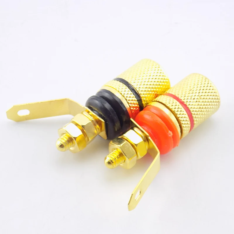 Insulation Sound Terminals 1pair Gold-Plated Banana Plugs Anti-impact Speaker Terminals Banana Jack Socket C3