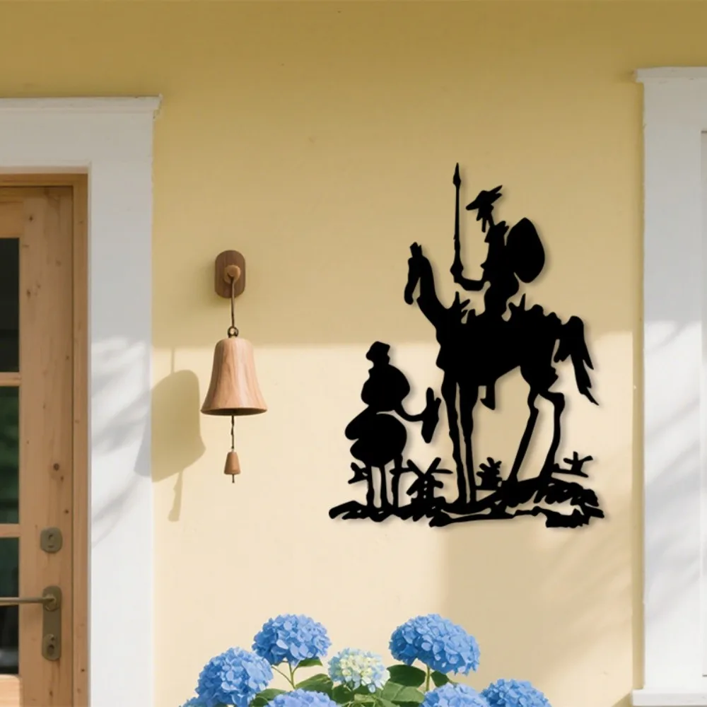 CIFBUY Metal Wall Art Iron Sculpture Don Quixote Literary Decor Vintage Book Lover Gift Home Office Library Study Wall Decor