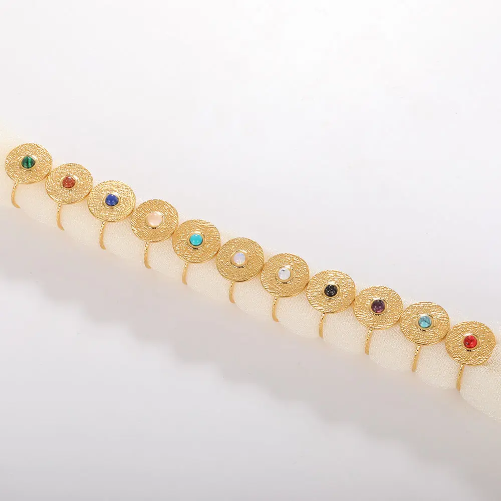 خاتم رائع من gattvللنساء مصنوع من الكريستال الطبيعي الأرجواني خاتم من الفولاذ المقاوم للصدأ مجوهرات خاتم anillos finos para mujer هدية عيد الميلاد #5