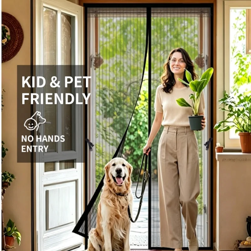 Door Screen Magnetic Suction Mosquito Net Curtain Fly Insect Automatic Closing Door Screen For Kitchen And Livingroom