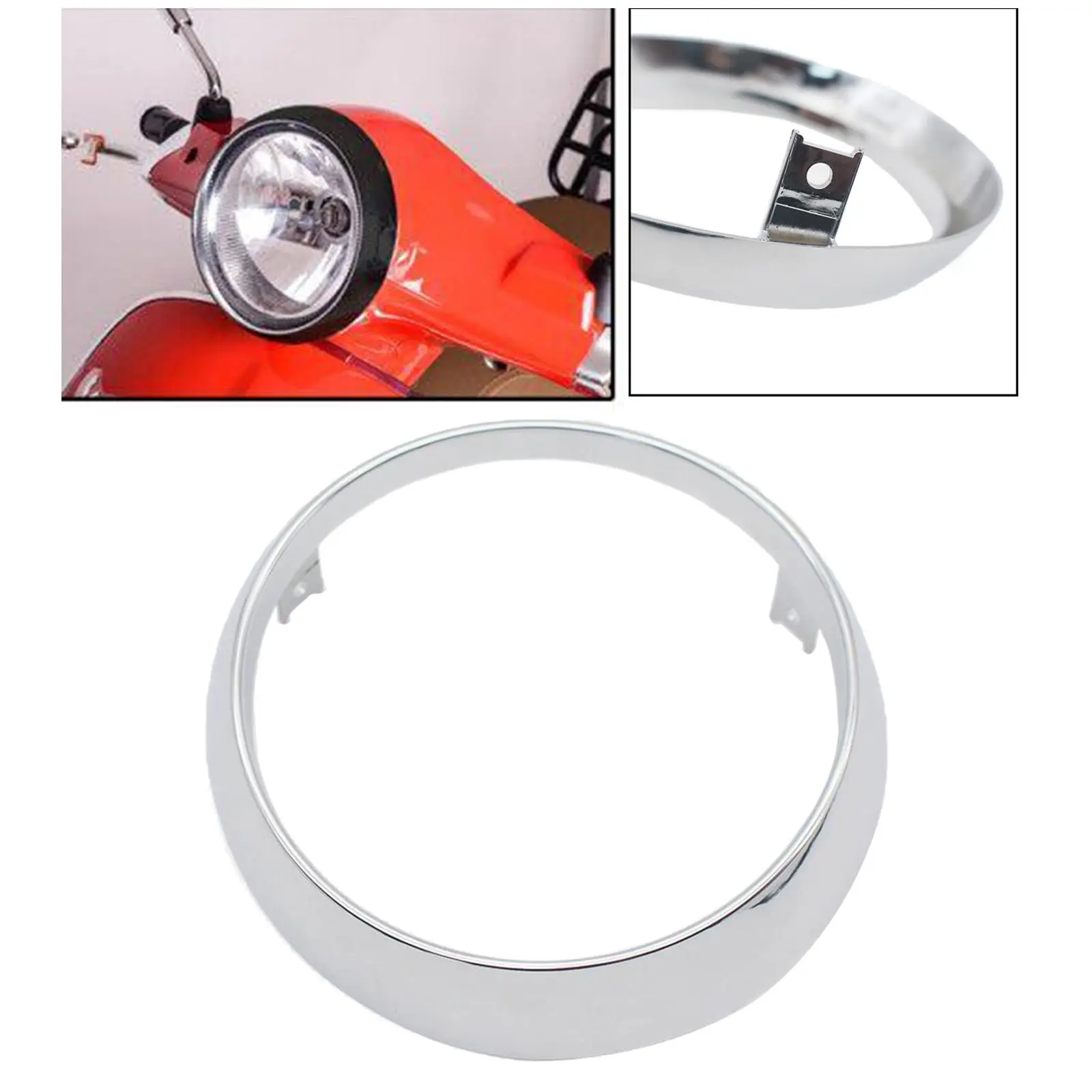 Image of Zierring für Motorrad-Scheinwerfer, passend für Vespa Primavera 125 150 250