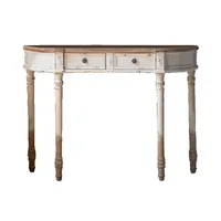 American retro old porch table living room solid wood against the wall white porch bed and breakfast flower shop balcony decorat