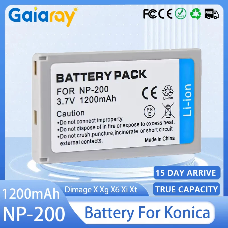 NP-200 Camera Battery 3.7V 1200mAh Rechargeable Battery for Konica Minolta Dimage X Xg X6 Xi Xt Dimage Xt Biz Digital Cameras