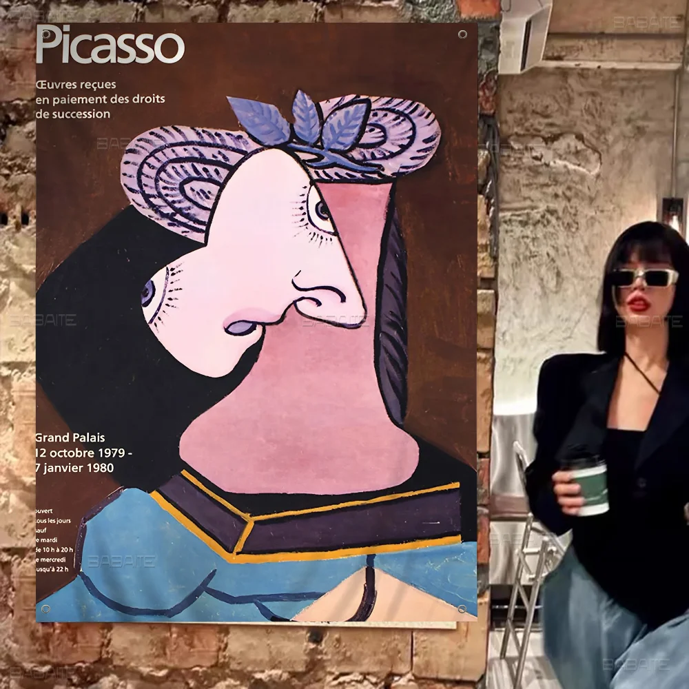 P-Picasso Painting Art Large Size Flags Printing Patterns Interesting Birthday Party Decorations Banner