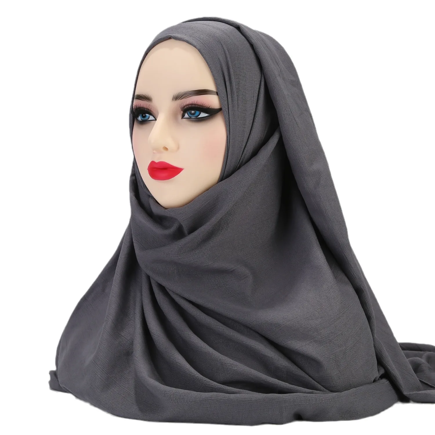 Ramadan Muslim Hijab Scarf Woman Solid Long Women Musulman Soft Headscarf Islamic Hijab Shawls Wraps 90*180CM