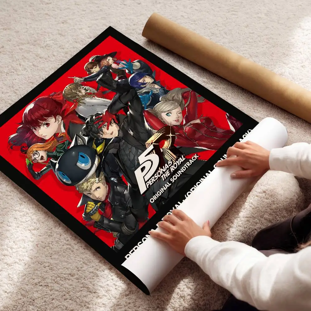 Game Poster Album Art Cover Songs Rap Pop Singer Band P-Personas 5 Wall Waterproof Paper Sticker For Living Room Home Decor