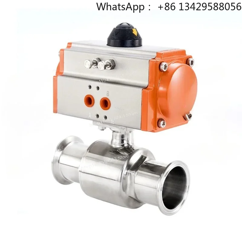 Sanitary Pneumatic Clamp Ball Valve Stainless Steel Double Acting Q611F-16P Pneumatic Quick Mounted Ball Valves