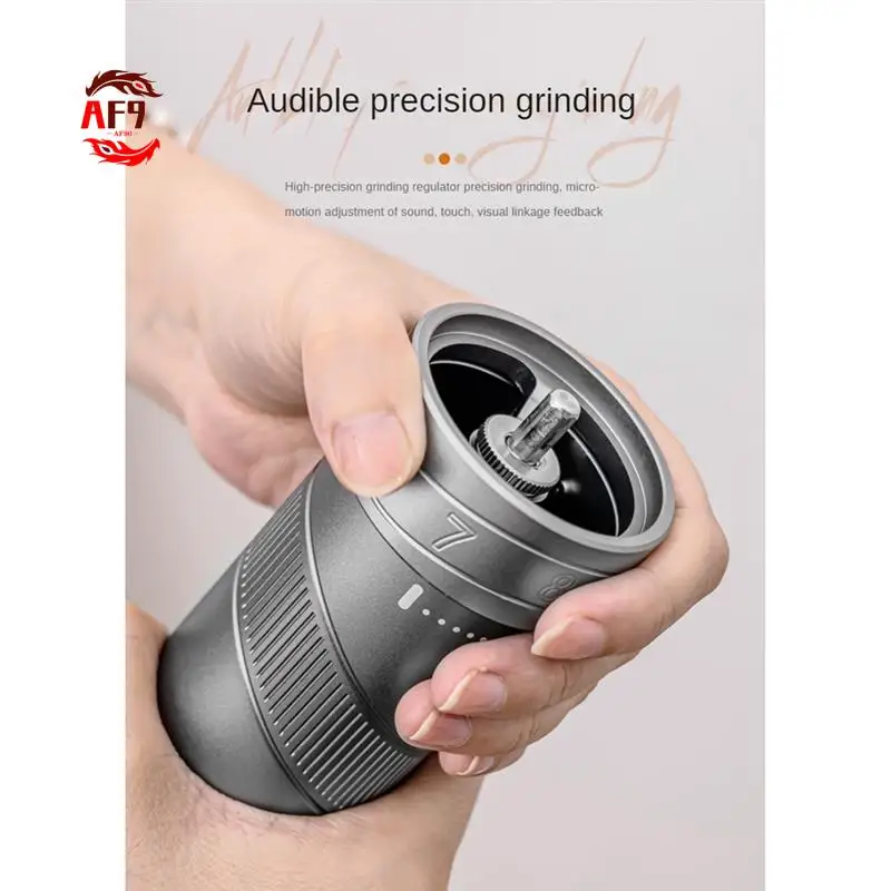 

AF90-Stainless Steel Handmade Coffee Bean Grinders Mill For Kitchen Coffee Milling Machine-Silver Gray