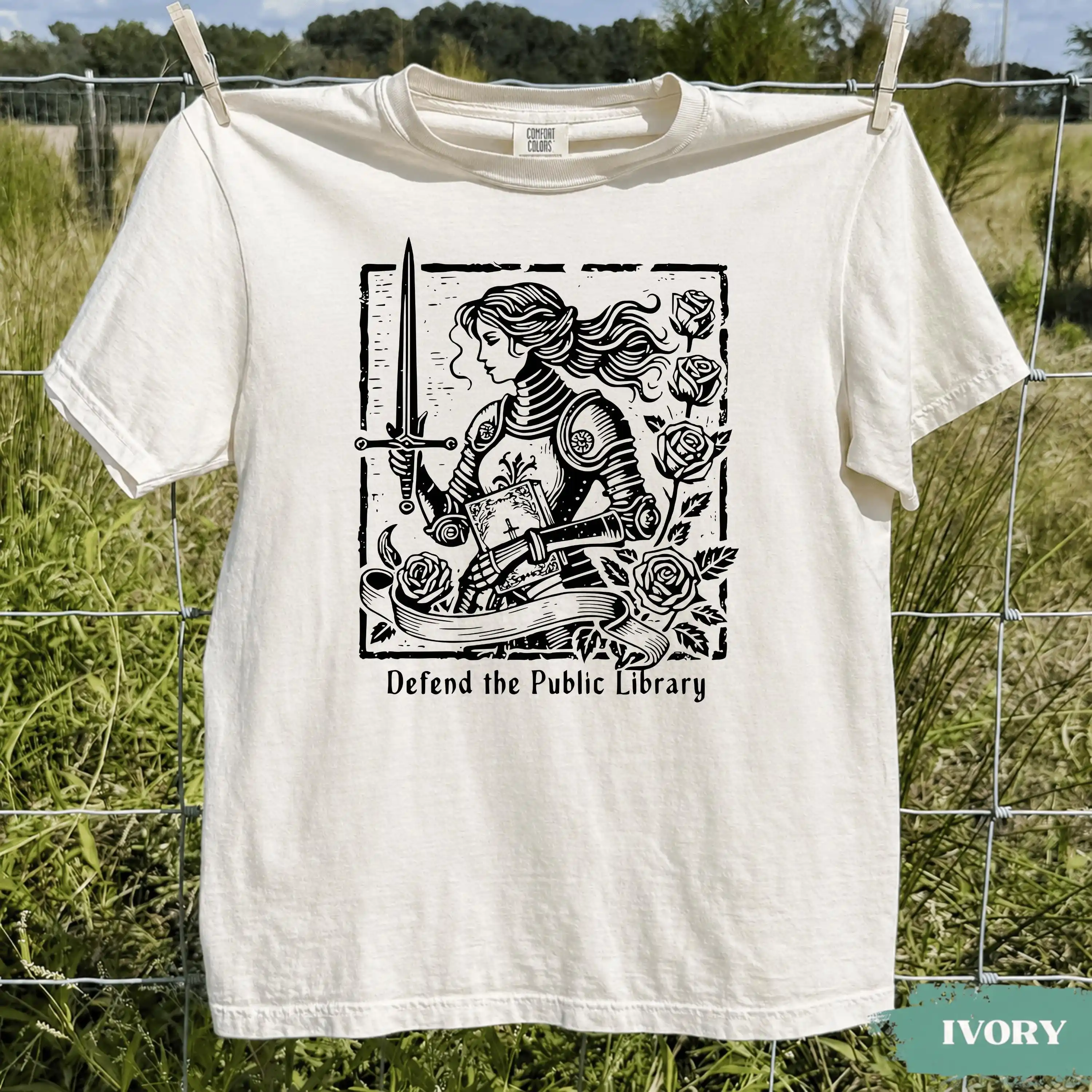 Defend Public Library Shirt, Vintage Funny Knight Meme Shirt, Bookish Medieval Tshirt