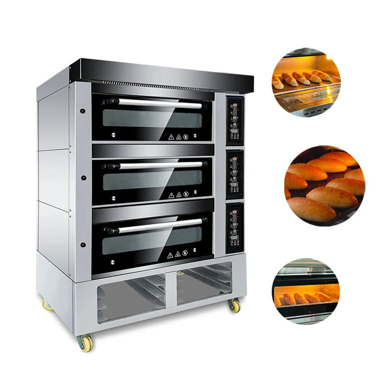 

Manufacturer Commercial Oven Industrial Baking Machine Gas Single Deck Trays Bakery Bread With Steam
