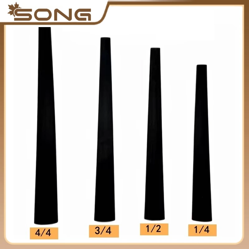 1pcs Cello fingerboard with Top Nut for 4/4 3/4 1/2 1/4 Excellent black ebony replace cello fretboard cello Parts