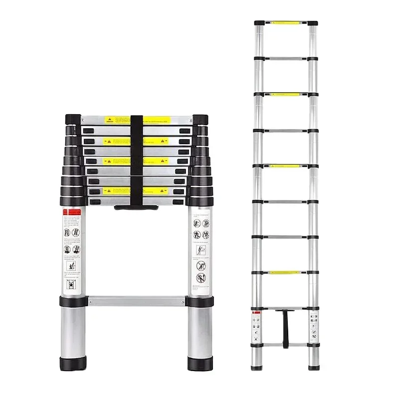 thickened household decoration, Lightweight step ladder, telescopic aluminum alloy engineering ladder, straight ladder