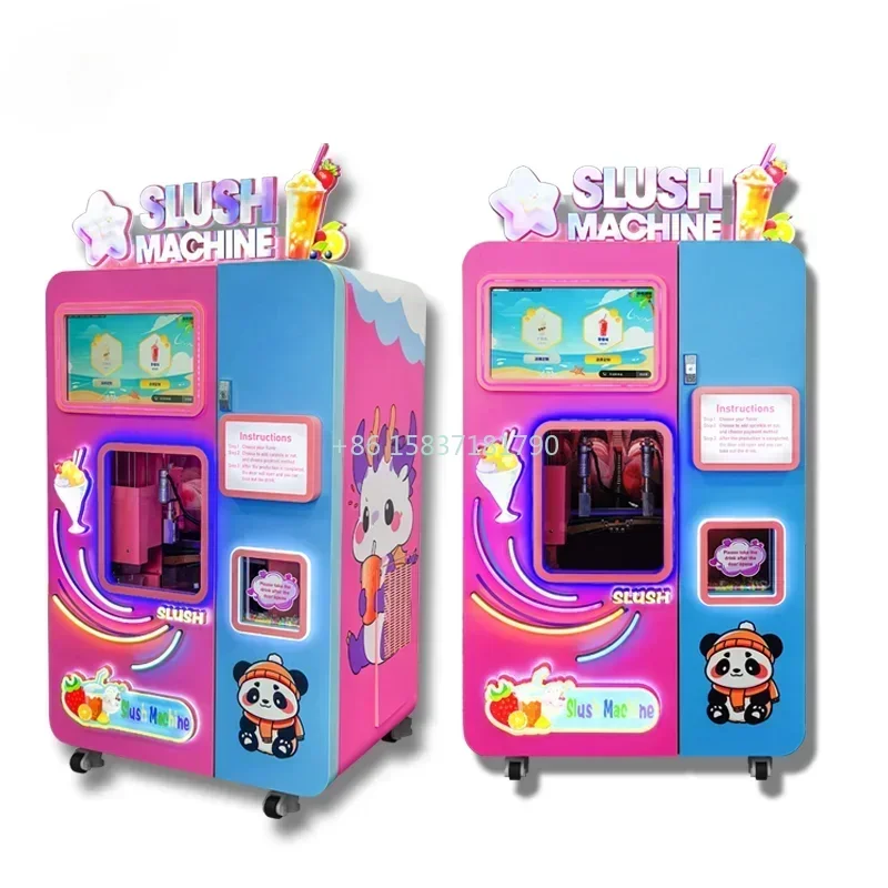 New Arrival Automatic Slush Machine Widely Using Smoothies Making Ice Drink Commercial Cocktail Slush Ice Vending Machine for US