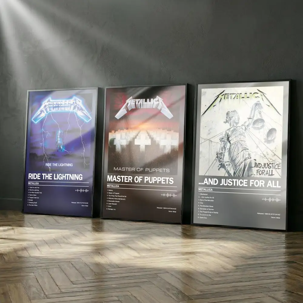 M-Metallicas Poster-Album-Set, modernes Cover-Wandkunstwerk für Zimmer, Leinwandgemälde, Kunstdruck, Heimwanddekoration, Bild, Geschenk