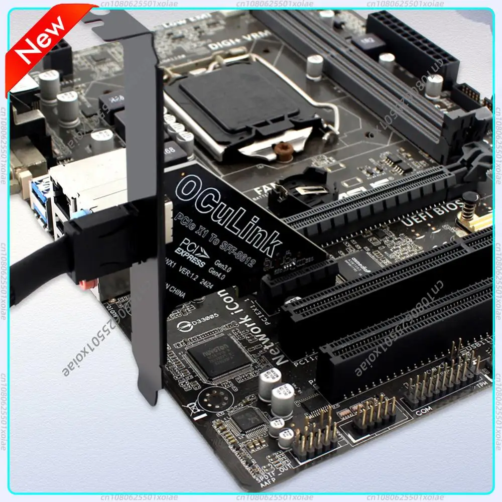 

Карта-адаптер PCIe на SFF-8611/8612, PCI Express PCI-E X4/X1, для SSD, PCIe 4.0, адаптер Oculink SFF-8612