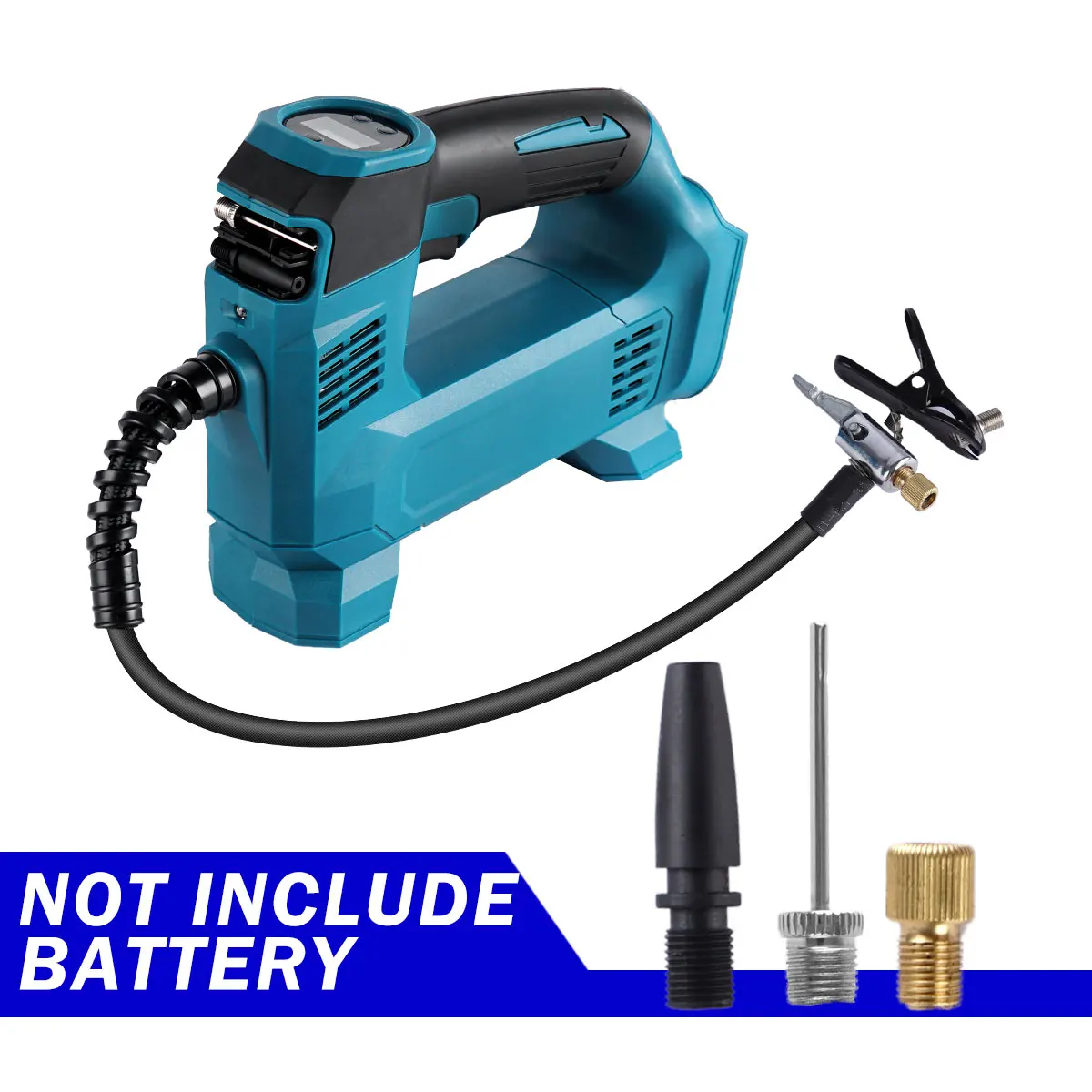 

18V Air Inflator Portable Car Air Compressor Pump Handled Digital Rechargable Air Compressor Bare Tool for Makita 18V Battery