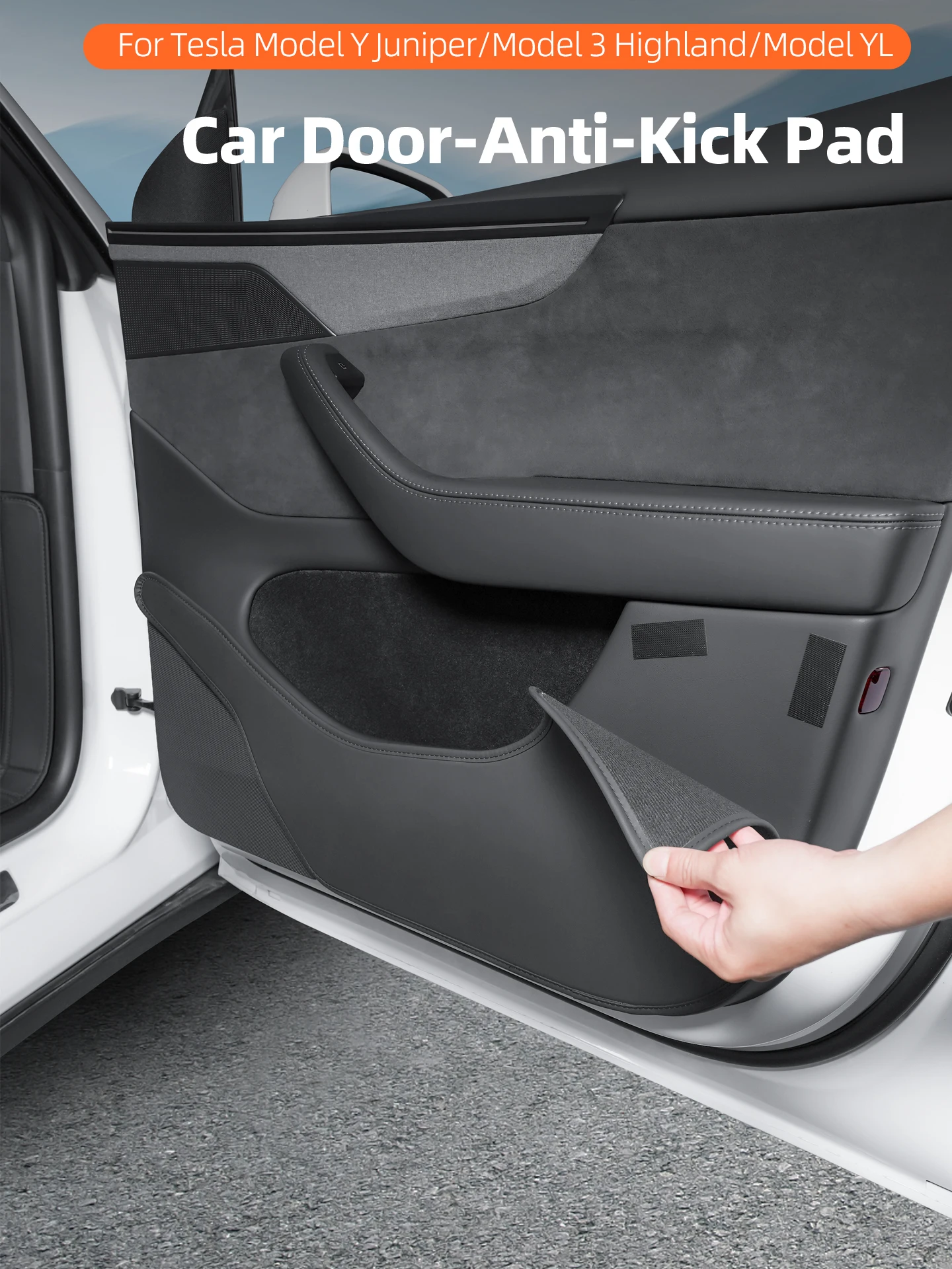 Für Tesla Model Y Juniper 3 Highland YL Autotür-Antikick-Pads Seitentürverkleidungs-Schutz Anti-Schmutz-Pad Auto-Innendekorationszubehör – Detail 1