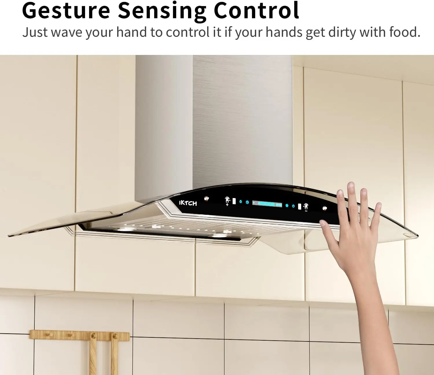 Range Hood,900 CFM Ducted Range Hood with 4 Speed Fan,Stainless Steel& Tempered Glass Range Hood 36 inch