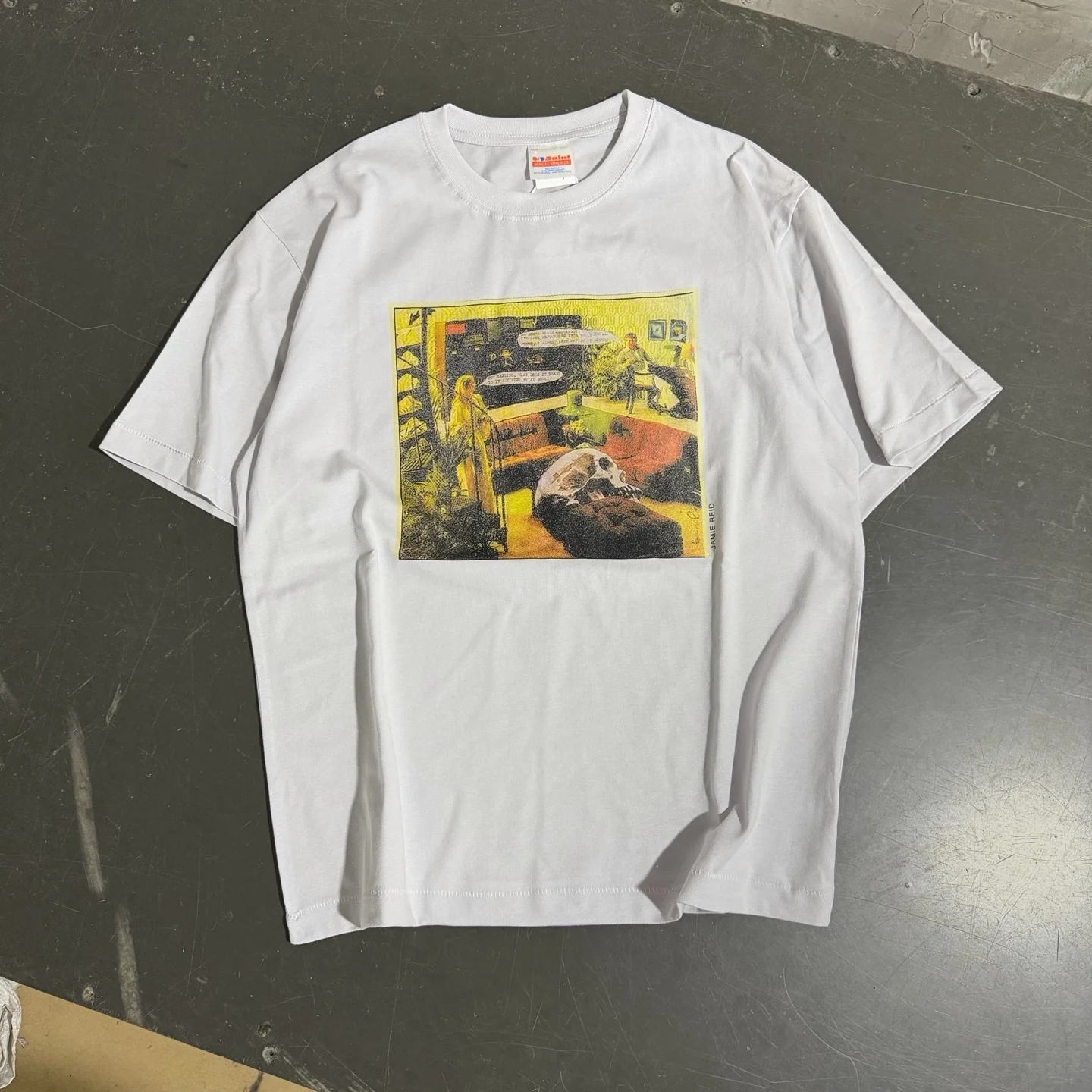 Saint The Front Features An Illustrated Story Slogan T Shirt Men Women High Quality 2026ss Tee Tops T-Shirt