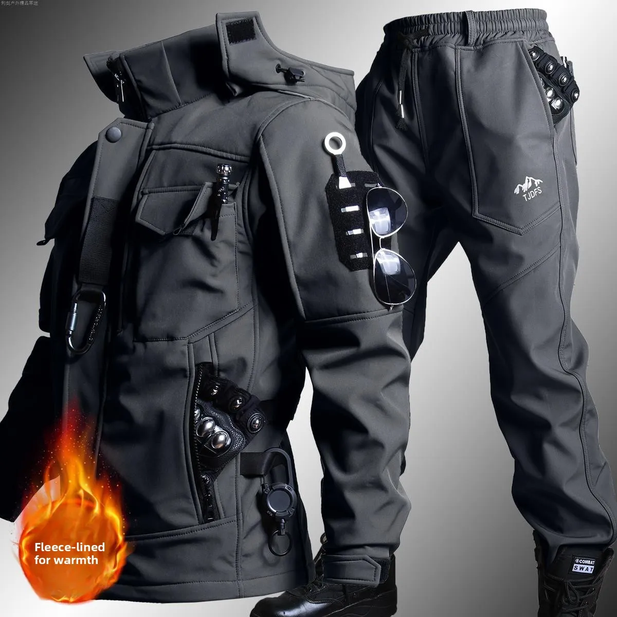 men's-outdoor-fleece-lined-thickened-tactical-soft-jacket-pants-set-waterproof-windproof-cycling-fishing-clothing
