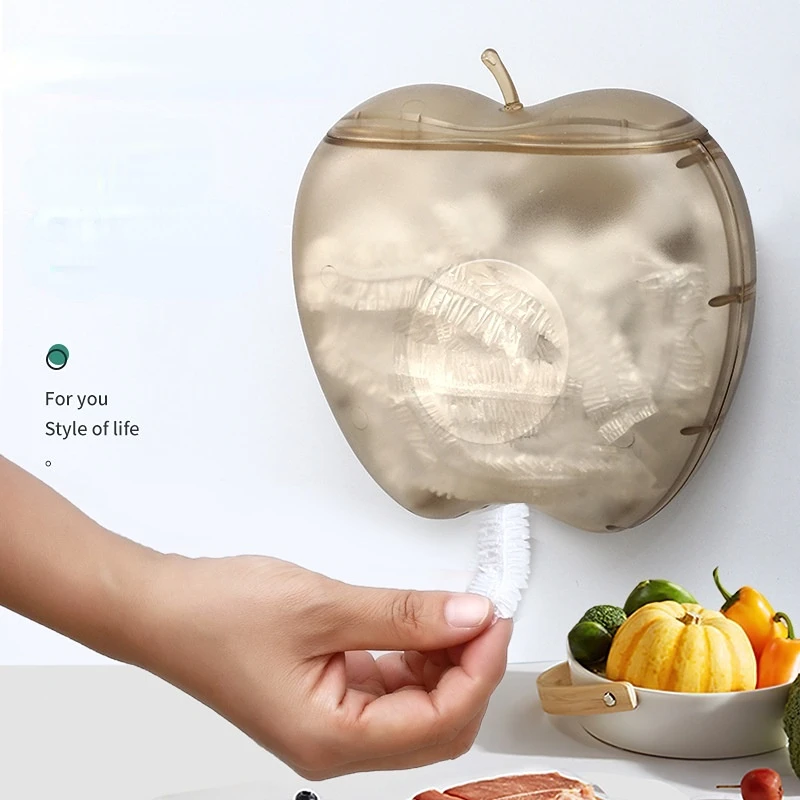 

Creative Plastic Wrap Storage Box, Wall-Mounted, Perforation-Free, Removable, Large-Capacity, Fresh-Keeping Film Organizer
