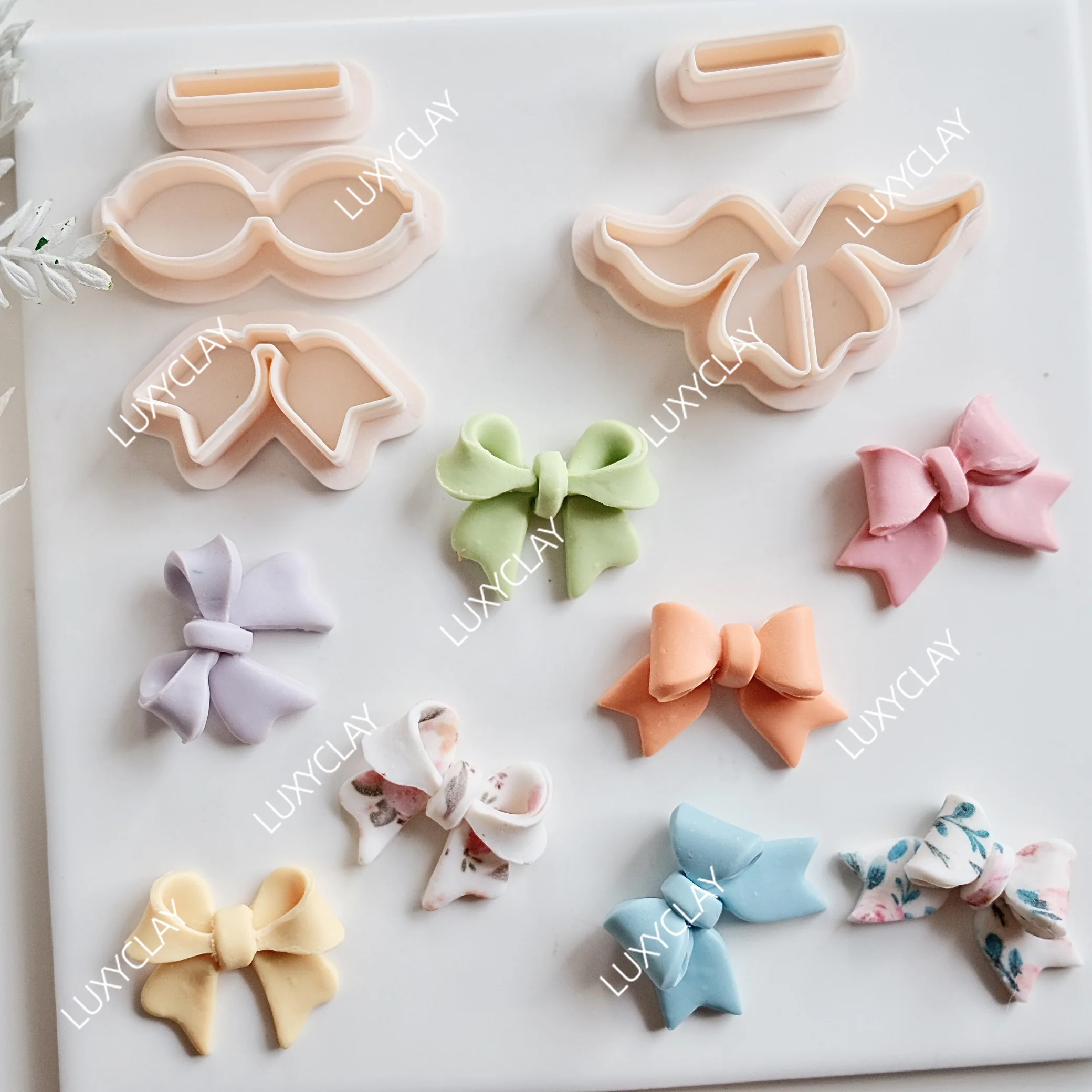 2Pcs/3Pcs Set Bows Shape Polymer Clay Earring Cutters, Spring Dangle Bowknot Clay Cutters for DIY Hair Clip Jewelry Making