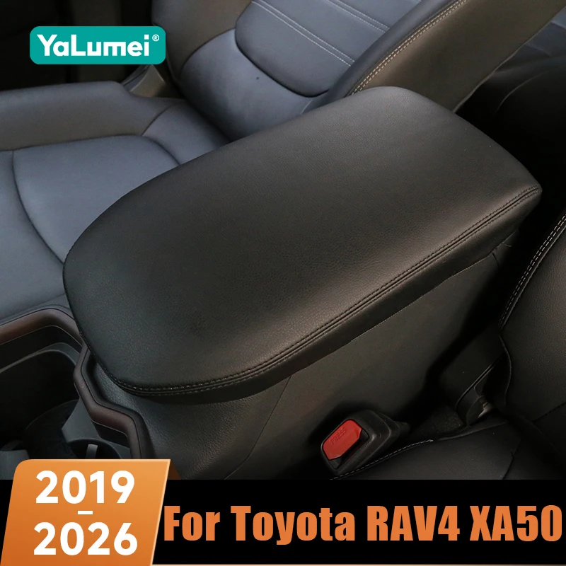 Für Toyota RAV4 XA50 2019 2020 2021 2022 2023 2024 2025 2026 Auto Mittelkonsole Armlehnenbox Lederpolster Abdeckung Zubehör