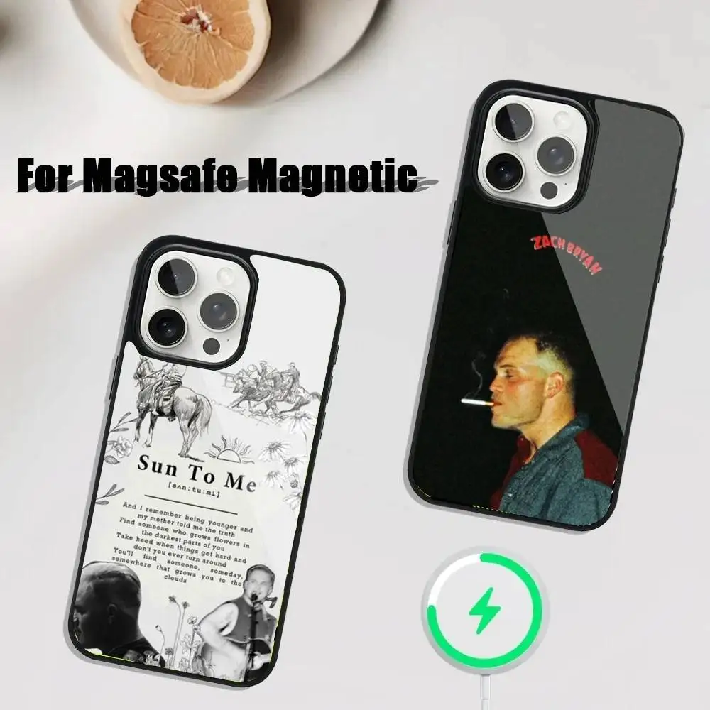 

Singer Z-Zach Bryan Phone Case For iPhone 17,16,15,14,13,12,11,Pro,Max,Plus,Mini,SE4,E Magnetic Magsafe Wireless Charging