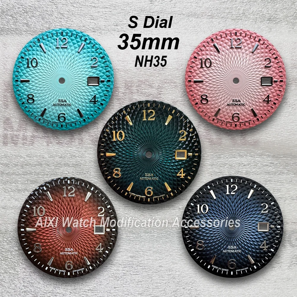 35mm Cocktail S Dial Fit NH35/36 Janpan Automatic Movement High Quality Watch Modification Accessories