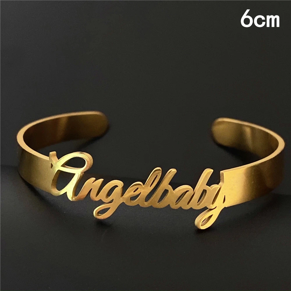

Personalized Custom Men Women Letter Name Couple Charm Bracelets Stainless Steel Jewelry Love Birthday Bangles Gifts Wholesale