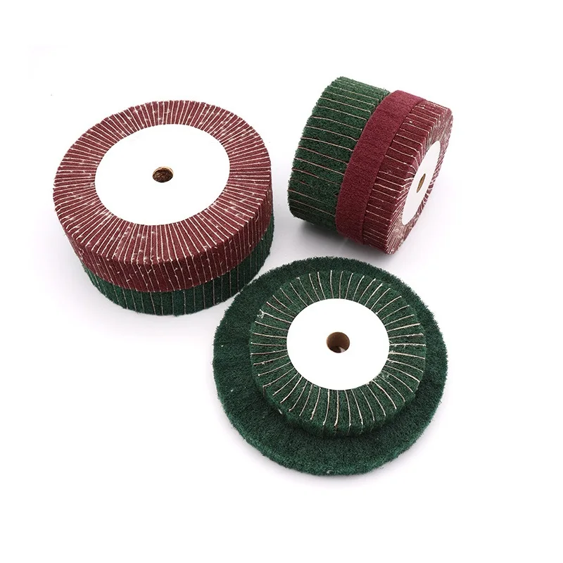 150/200/250/300mm Non-woven Flap Brush Polishing Wheel Metal Woodworking 25 Bore Polishing Wheel