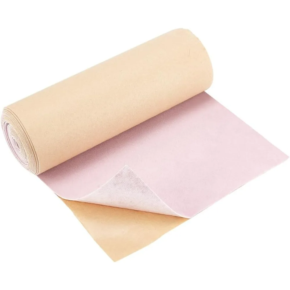 157.5x10 inch Pearl Pink Self Adhesive Velvet Flock Liner Soft Velvet Liner Fabric Sticky Back Sheets for Jewelry Drawer