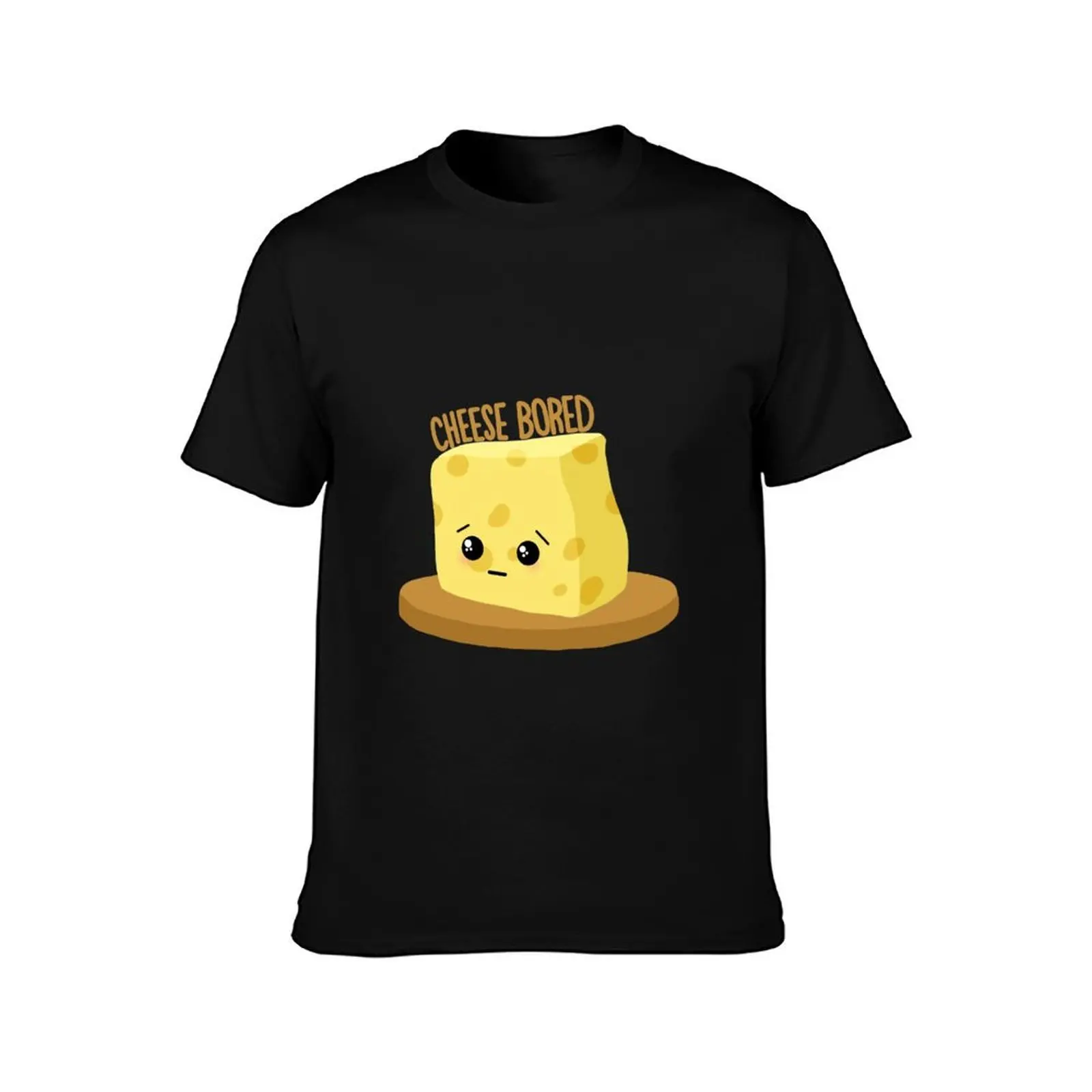 Cheese Bored Funny Meme - Food Pun T-Shirt, Summer Casual Cotton Tee, Oversized Streetwear Tops, Vintage Graphic Print