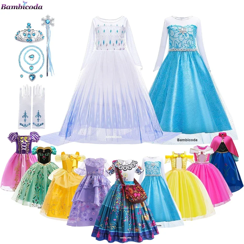 

Princess Dress For Girls Carnival Clothing Cosplay Snow Queen Costume Baby Children Birthday Clothes Kids Halloween Party Dress