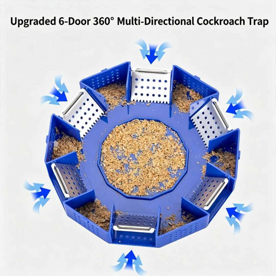 Cockroach Trap Six-Door Upgrade Safe Efficient Anti Cockroaches Killer Plus Large Repeller No Pollute Green For Home Kitche P2B5