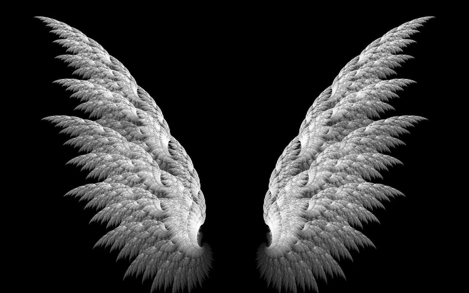 

Gothic White Angel Wings Art Picture Print Silk Poster, Home Wall Decor