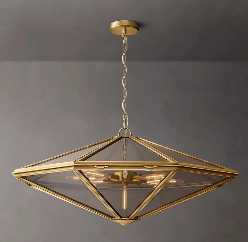 Italian Cut Glass Chandelier Oversized Jewel-Like Chandeliers Luxury Led Ceiling Lamp Kitchen Island Hanging Lighting Lustre
