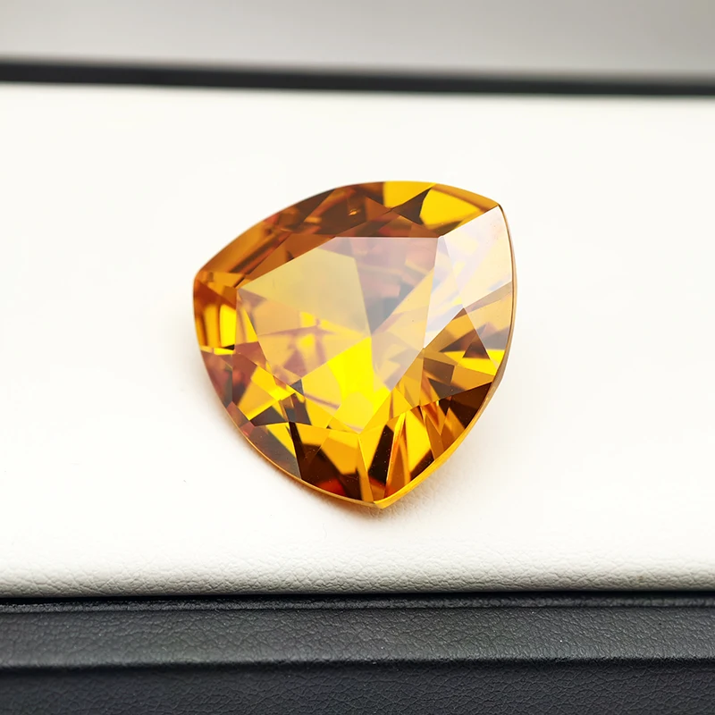 Large Size CZ 24x24mm Partschinite Trilliant Cut Cubic Zirconia Lab Zircon 4K Cutting Quality for Jewelry Making/Ornaments/Gift
