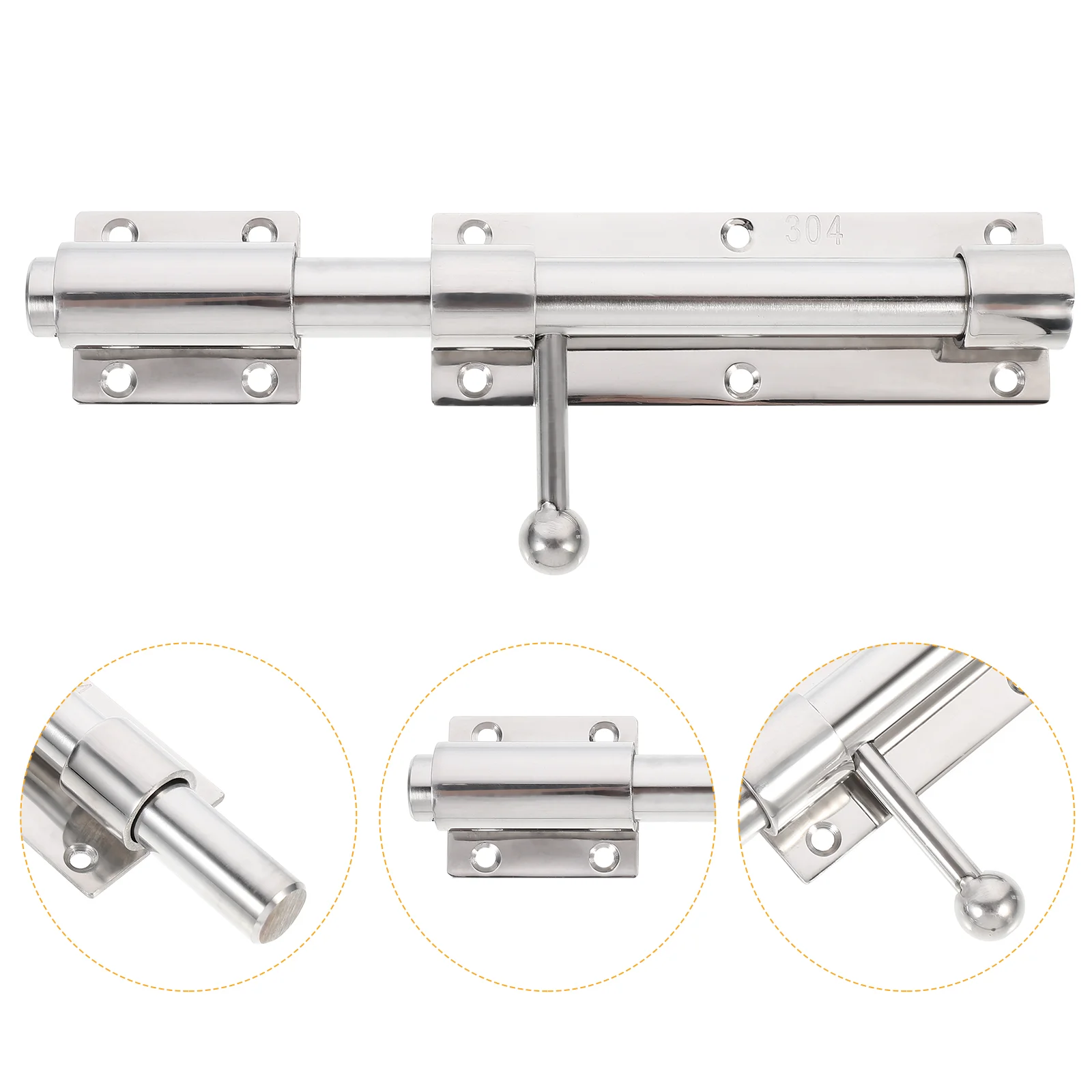 

Buckle Window Lock Deadbolt Door Locks Home Latch Conjoined Silver Stainless Steel Useful Keyhole