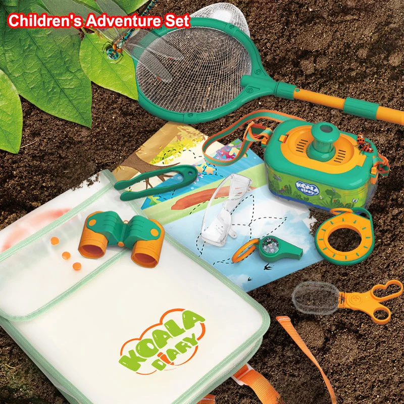 Novo kit de brinquedos de aventura infantil caixa de observação de insetos ao ar livre exploração da natureza brinquedo de acampamento das crianças desenvolvimento de interesse