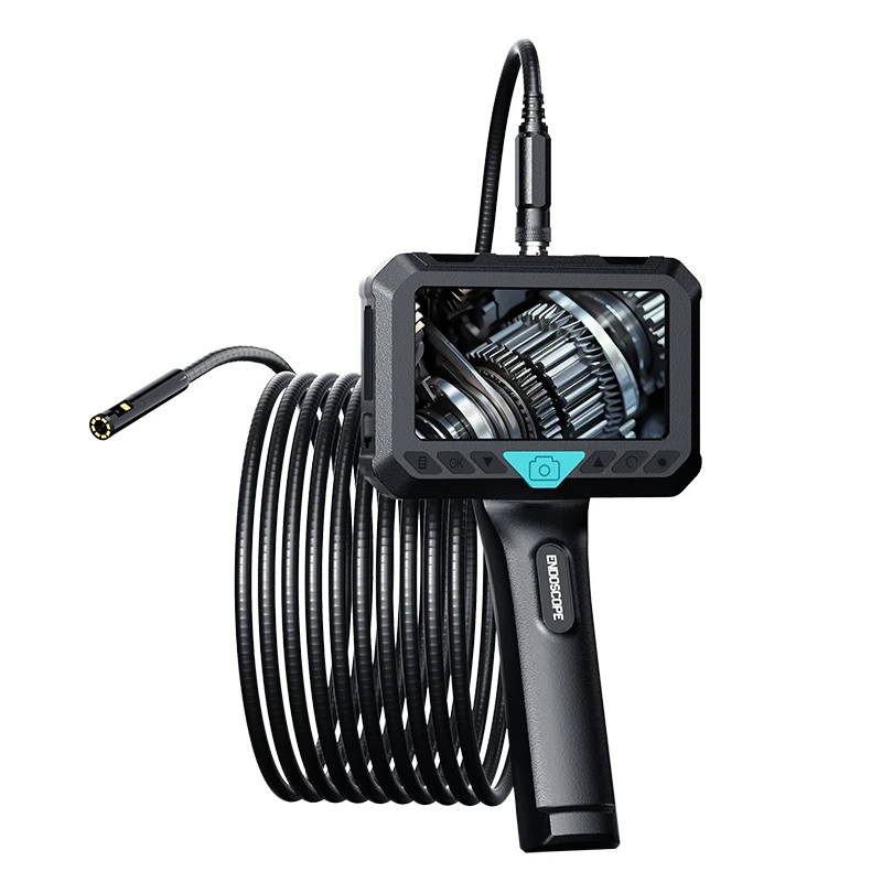 5Inch IPS Screen  8mm  2MP 1080P Dual Lens  Handheld Endoscope CMOS Borescope Inspection Otoscope Camera Digital Microscope